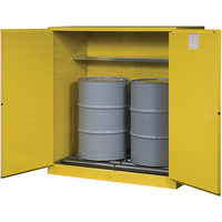 Sure-Grip&reg; EX Vertical Drum Storage Cabinets, 110 US gal. Cap., 2 Drums, Yellow Nuna Depot Inc.