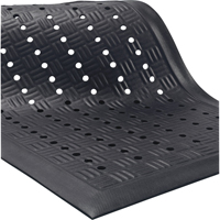Cushion Station Mats, Slotted, 2' x 3-1/5' x 9/16", Black, Nitrile Nuna Depot Inc.