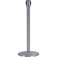 Poteau r&eacute;cepteur pour barri&egrave;res sur pieds pour le contr&ocirc;le des foules, Hauteur de 35", Acier inoxydable Nuna Depot Inc.