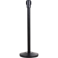 Poteau r&eacute;cepteur pour barri&egrave;res sur pieds pour le contr&ocirc;le des foules, Hauteur de 35", Noir Nuna Depot Inc.
