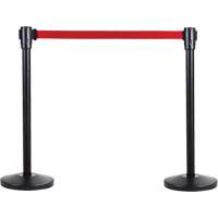 Poteau r&eacute;cepteur pour barri&egrave;res sur pieds pour le contr&ocirc;le des foules, Hauteur de 35", Noir Nuna Depot Inc.