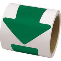 D&eacute;calcomanie en couleur pour le marquage des planchers, Fl&egrave;che, 4" lo x 4" la, Vert, Vinyle Nuna Depot Inc.