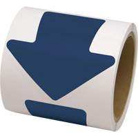 D&eacute;calcomanie en couleur pour le marquage des planchers, Fl&egrave;che, 4" lo x 4" la, Bleu, Vinyle Nuna Depot Inc.