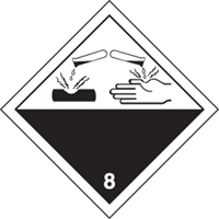 TDG Shipping Labels, Class 8, Corrosives, Paper Nuna Depot Inc.