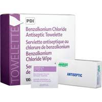 Lingettes antiseptiques au chlorure de benzalkonium, Serviette, Antiseptique Nuna Depot Inc.