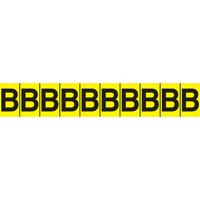 Individual Adhesive Letter Markers, E, 1" H, Black on Yellow Nuna Depot Inc.