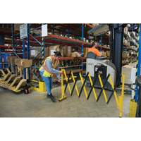 Expandable Barrier, 37" H x 11' L, Black/Yellow Nuna Depot Inc.