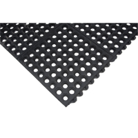 Anti-Fatigue Link Matting, Honeycomb, 3' x 3' x 1/2", Black, Natural Rubber Nuna Depot Inc.