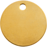&eacute;tiquettes vierges, Laiton, 1,25" dia. Nuna Depot Inc.
