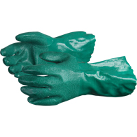 Chemstop Gloves with Crushed Ceramic-Powder Grip Finish, Size Medium/8, 12" L, Nitrile, Cotton Jersey Inner Lining, 40-mil Nuna Depot Inc.