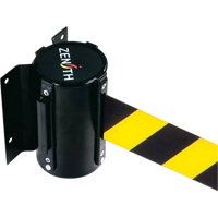 Wall Mount Barrier, Steel, Screw Mount, 7', Black/Yellow Tape Nuna Depot Inc.
