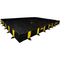 Rigid-Lock QuickBerm&reg;, 1435 US gal. Capacity, 12' W x 16' L x 12" H, Stake Wall Nuna Depot Inc.