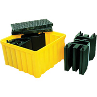 Palette antid&eacute;versement avec drain Ultra-IBC Spill Pallet , Capacit&eacute; de d&eacute;versement 400 gal. US, 58,75" x 58,75" x 33" Nuna Depot Inc.