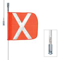 Tiges de s&eacute;curit&eacute; robustes Safety Whip, Fixation Filet&eacute;, Hauteur 8', Orange Nuna Depot Inc.