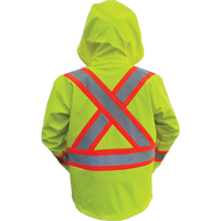Hi-Vis FR/PU Safety Rain Jackets, Small, High Visibility Lime-Yellow Nuna Depot Inc.