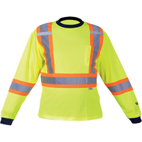 Safety Long Sleeve Shirt, Polyester, Medium, High Visibility Lime-Yellow Nuna Depot Inc.