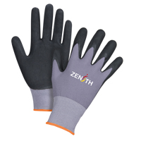 Gants ZX-1 de premi&egrave;re qualit&eacute; compatibles avec les &eacute;crans tactiles, 7/Petit, R&ecirc;vetement Nitrile/Mousse de nitrile, Calibre 15, Enveloppe en Nylon Nuna Depot Inc.