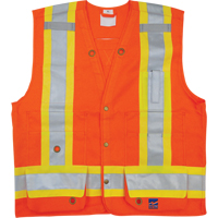 Surveyor Safety Vest, High Visibility Orange, Small, Polyester Nuna Depot Inc.