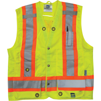 Surveyor Safety Vest, High Visibility Lime-Yellow, Small, Polyester Nuna Depot Inc.