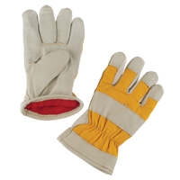 Gants de travail doubl&eacute;s pour l'hiver de premi&egrave;re qualit&eacute;, Moyen, Paume en Cuir fleur de porc, Doublure en Molleton de mousse Nuna Depot Inc.