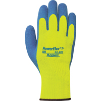 Gants PowerFlex T° Hi Viz 80-400, 7/Petit, R&ecirc;vetement Latex de caoutchouc, Calibre 7, Enveloppe en Tissu &eacute;ponge Nuna Depot Inc.