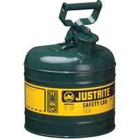 Safety Cans, Type I, Steel, 2 US gal., Green, FM Approved/UL/ULC Listed Nuna Depot Inc.