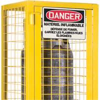 Armoire de s&eacute;curit&eacute; pour cylindres de gaz conforme aux normes de la CSA, nbre de bouteilles: 2, 17" , 17" , 69" , Jaune Nuna Depot Inc.