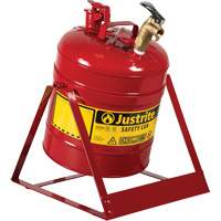 Laboratory Safety Can with Faucet, Type I, Steel, 5 US gal., Red, FM Approved Nuna Depot Inc.