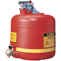 Laboratory Safety Can with Faucet, Type I, Steel, 5 US gal., Red, FM Approved Nuna Depot Inc.