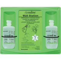 Support mural pour solution saline de douche oculaire, Double Nuna Depot Inc.