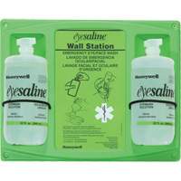 Support mural pour solution saline de douche oculaire, Double Nuna Depot Inc.