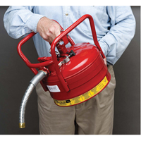 D.O.T. AccuFlow Safety Cans, Type II, Steel, 2.5 US gal., Red, FM Approved Nuna Depot Inc.