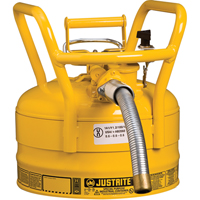 D.O.T. AccuFlow Safety Cans, Type II, Steel, 2.5 US gal., Yellow, FM Approved Nuna Depot Inc.