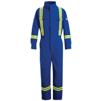 Combinaisons de qualit&eacute; sup&eacute;rieure r&eacute;sistantes aux flammes avec bandes r&eacute;fl&eacute;chissantes, Taille 38, Bleu royal, 5,1 cal/cm² Nuna Depot Inc.