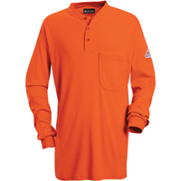 Chemises Henley sans &eacute;tiquette &agrave; manches longues r&eacute;sistantes aux flammes, Petit, Orange Nuna Depot Inc.