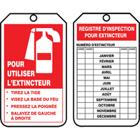 Inspection Tags, Plastic, 3-1/8" W x 5-7/8" H, French Nuna Depot Inc.