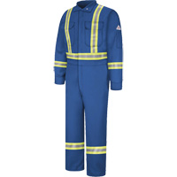 Flame-Resistant Premium Coveralls with Reflective Trim, Size 38, Royal Blue, 12.2 cal/cm² Nuna Depot Inc.