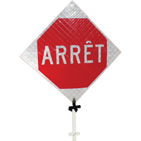Enseigne sur poteau  Arr&ecirc;t , 24" x 24", Aluminium, Français Nuna Depot Inc.