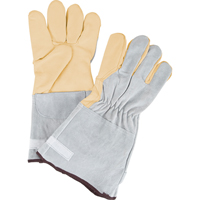 Standard-Duty Snug Wrist Work Gloves, Large, Grain Cowhide Palm Nuna Depot Inc.