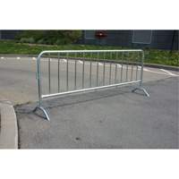 Portable Barrier, Interlocking, 102" L x 40" H, Silver Nuna Depot Inc.