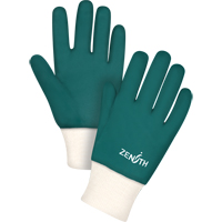 Double Dipped Green Gloves, 10" L, PVC, Cotton Jersey Inner Lining, 70-mil Nuna Depot Inc.