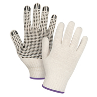 Lightweight Dotted String Knit Gloves, Poly/Cotton, Single Sided, 7 Gauge, X-Small Nuna Depot Inc.