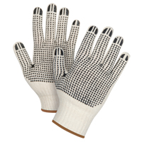 Gants tricot&eacute;s de poids lourd &agrave; deux c&ocirc;t&eacute;s avec pois, Poly/coton, Deux c&ocirc;t&eacute;s, Calibre 7, Grand Nuna Depot Inc.