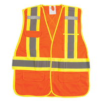 CSA Compliant High Visibility Surveyor Vest, High Visibility Orange, 2X-Large, Polyester Nuna Depot Inc.