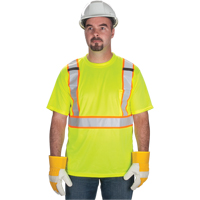CSA Compliant T-Shirt, Polyester, Medium, High Visibility Lime-Yellow Nuna Depot Inc.
