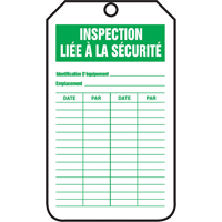 Inspection Tags, Cardstock, 3-1/8" W x 5-7/8" H, French Nuna Depot Inc.