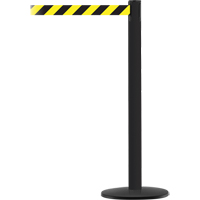 Montant pour syst&egrave;me Advance TensaBarrier, Acier, 36" h, Ruban Noir/Jaune, Longueur du ruban 7,5' Nuna Depot Inc.