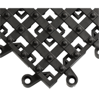 ErgoDeck&reg; Matting With Integrated No-Slip Cleats No. 553, PVC, 1-1/2' W x 1-1/2' L, 7/8" Thick, Black Nuna Depot Inc.