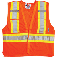 Traffic Safety Vest, High Visibility Orange, 2X-Large/3X-Large, Polyester Nuna Depot Inc.