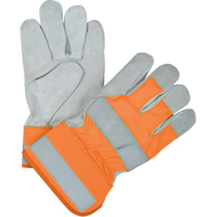 Premium Quality High Visibility Fitters Gloves, Large, Split Cowhide Palm, Cotton Inner Lining Nuna Depot Inc.
